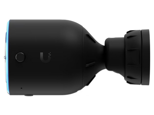 Cámara Ubiquiti UVC-AI-DSLR 8 MP 4K IP bullet para exterior, lente fijo 17mm, micrófono y bocina integrados, detección avanzada.