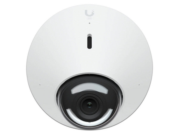 Cámara domo Ubiquiti UVC-G5-DOME, 4MP, visión nocturna hasta 9m, compresión H.264, alimentación PoE, micrófono integrado, administrable a través de interfaz web.