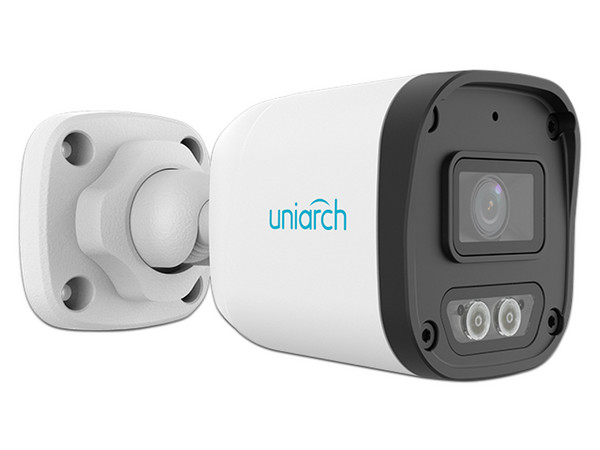 Cámara IP Tipo Bala Uniarch IPC-B132-AF28-DL-ECO de 2MP (1920 x 1080), Lente de 2.8mm, IR hasta 30m, IP67, Color Blanco.
