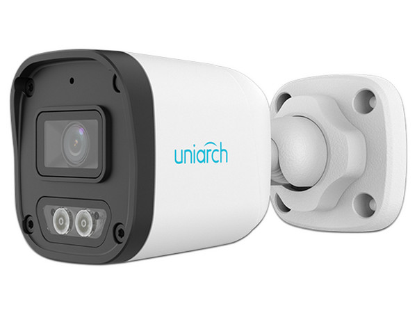 Cámara IP Tipo Bala Uniarch IPC-B132-AF28-DL-ECO de 2MP (1920 x 1080), Lente de 2.8mm, IR hasta 30m, IP67, Color Blanco.