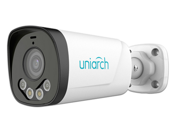 Cámara IP Tipo Bala Uniarch IPC-B233-APF40W de 3MP (2304 x 1296), Lente de 4mm, IR hasta 50m, IP67, Color Blanco.