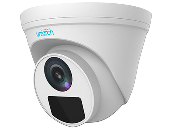 Cámara IP Tipo Turret Uniarch de 2MP, IR hasta 30m, PoE, IP67. Color Blanco