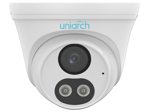 Cámara Uniarch IP Tipo Turret, Modelo IPC-T132-AF28-DL-ECO, Resolución 2 MP, 1920 x 1080, Color Blanco.