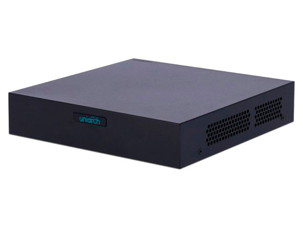 DVR Penta-híbrido Uniarch XVR-104F, de 6 canales IP, 4 Canales BNC, Almacenamiento de hasta 6TB (No incluido).