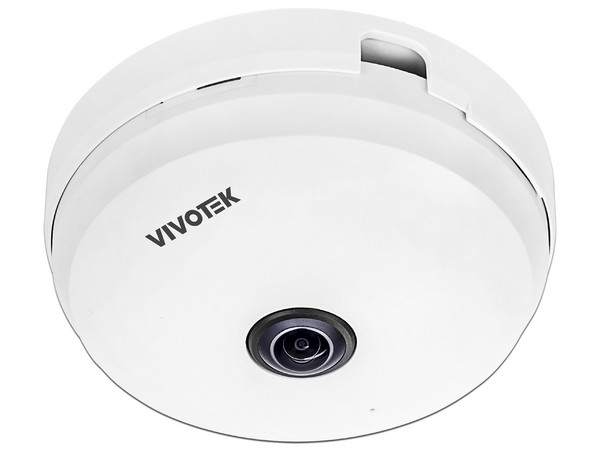 Cámara IP Fish Eye Vivotek FE9180-H-v2 de 5MP (2688 x 1944), Visión panorámica de 360 grados, Lente fijo de 1.16mm, PoE, Color Blanco.