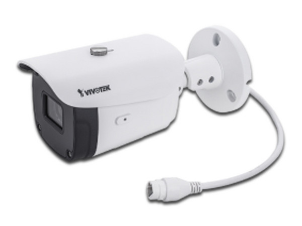 Cámara IP de Vigilancia VIVOTEK IB9388-HT tipo Bullet de 5MP, Compresión de Video H.265, Distancia IR hasta 30m, Protección IP66 para Exteriores.