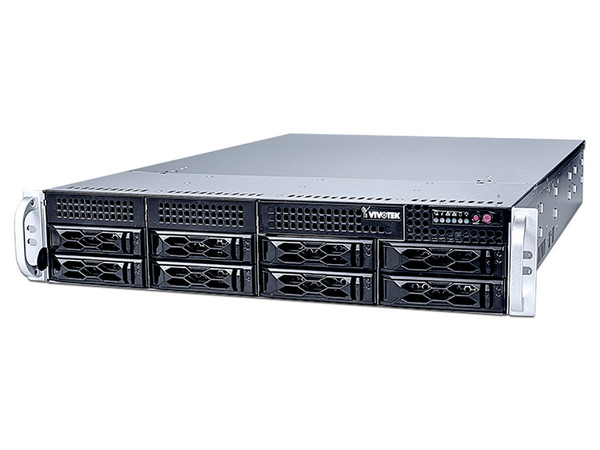 NVR VivoTek NR9581-v2 de 32 Canales, 8 Bahías para Disco Duro, 2 puertos RJ45, Gestión de Ciberseguridad, H.265/H.264, Color Negro.