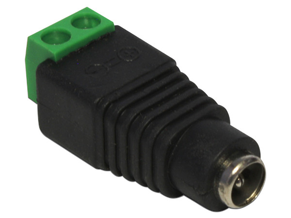 Adaptador de corriente Xcase para cámaras DC hembra. Color Negro.