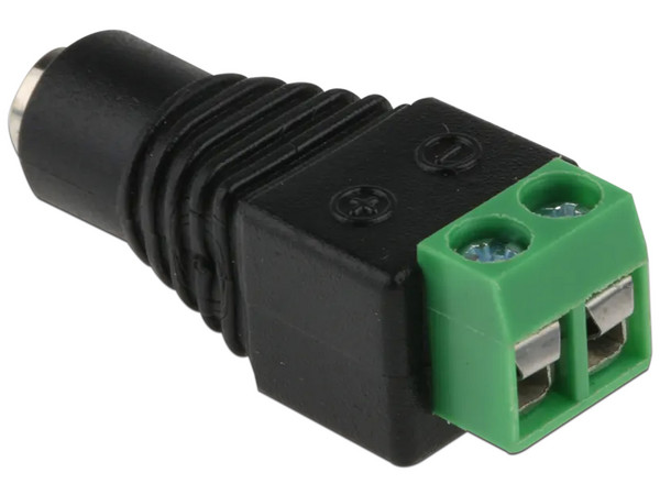 Adaptador de corriente Xcase para cámaras DC hembra. Color Negro.