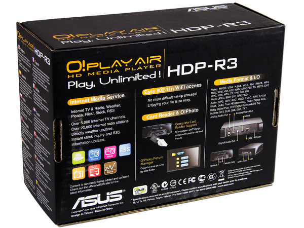 Reproductor Multimedia HD Asus O!Play Air Wi-Fi, Full HD 1080p, HDMI, eSATA, USB y Lector de Tarjetas.  
