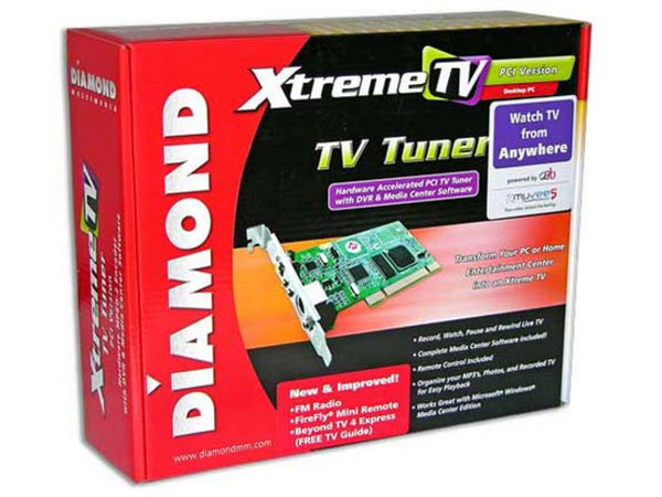 Tarjeta Diamond Xtreme TV PCI, Captura de Video, Sintonizador de TV y de Radio FM con Control Remoto.