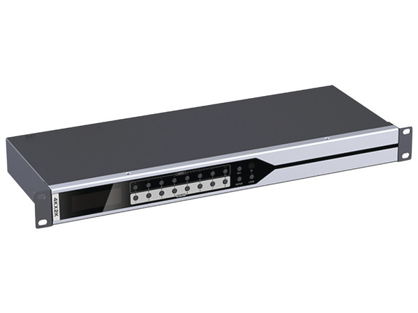 Matricial de Vídeo Epcom TT818 con 8 Entradas y 8 Salidas en HDMI, 4K 60 Hz, RS232, Especial para centros de Monitoreo.