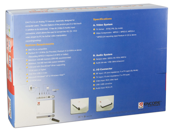 Tarjeta Externa Encore TV Tuner Pro, Sintonizador de TV y Captura de Video con Control Remoto. USB 2.0
