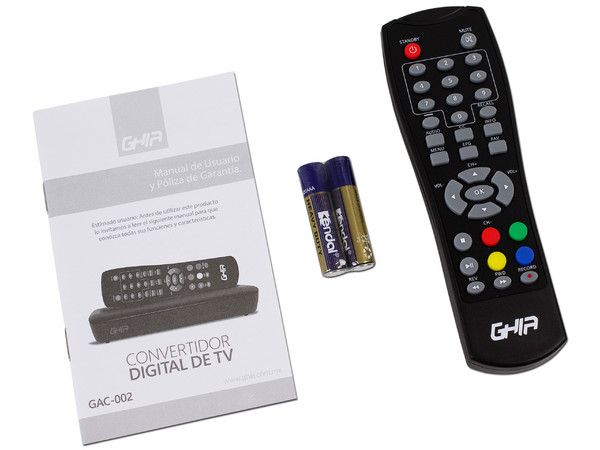 Sintonizador de TV digital GHIA con grabación USB.