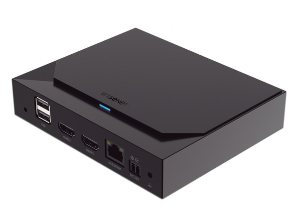 Decodificador de Vídeo Hanwha SPD-152 de hasta 8MP, 2 Salidas HDMI, 4K y 1080p, 64 Canales. Color Negro.