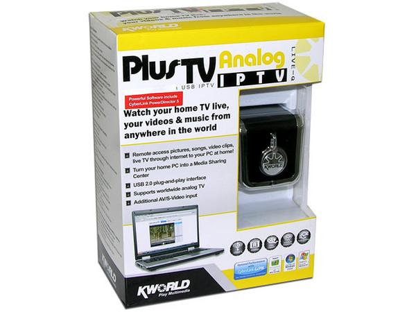 Sintonizador y Grabador de TV Kworld Plus TV con Acceso Remoto de tus Videos, Fotos y Música a través de Internet. USB 2.0