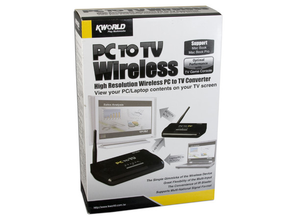 Transmisor Inalámbrico de Video y Audio Stereo KWorld PC to TV Wireless