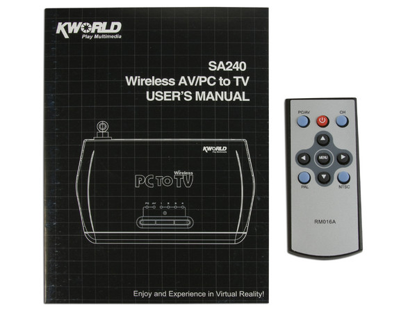 Transmisor Inalámbrico de Video y Audio Stereo KWorld PC to TV Wireless