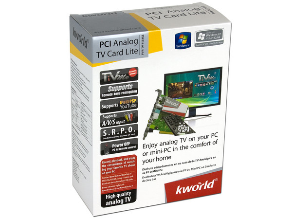 Tarjeta Kworld PCI Analog TV Card Lite, Captura de Video, Sintonizador de TV con Control Remoto. PCI