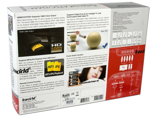 Sintonizador Kworld de Televisión Digital Externo (Convierte tu Monitor en una TV HD sin necesidad de una computadora)