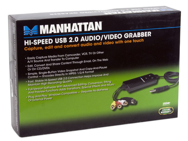Capturadora de Video Manhattan Hi-Speed USB 2.0
