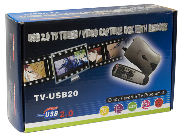 Sintonizador y Grabador de TV Externo TVBox con Control Remoto. USB 2.0