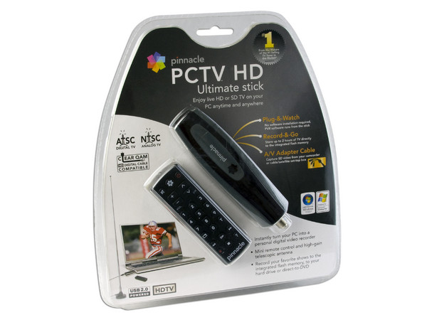 Pinnacle PCTV HD Ultimate Stick, Sintonizador de TV en Alta Definición (ATSC/NTSC) y Captura de Video con Control Remoto. Externo USB