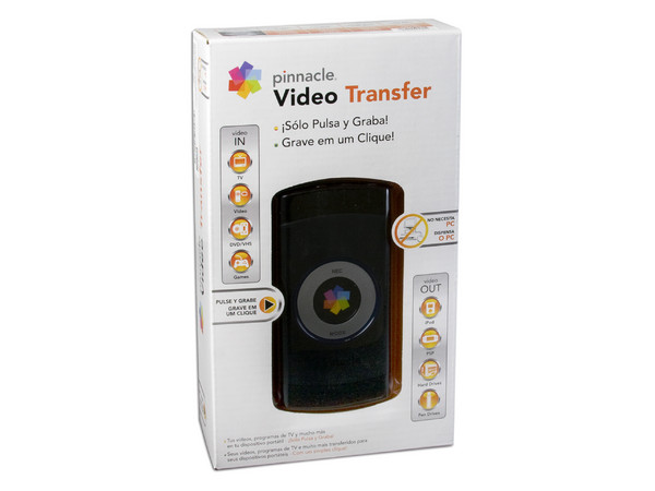 Pinnacle Video Transfer, Captura Video sin necesidad de una PC codificación de alta calidad MPEG-4 en H.264 a una Resolución de hasta 720x480