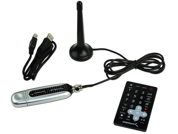 Sintonizador y Grabador de TV Sabrent con Control Remoto. USB 2.0