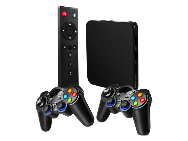 Consola AION TV Gamebox, 38000 Juegos, 2 Controles, Android 9.1, HDMI, Color Negro.
