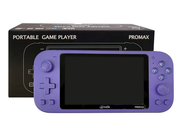 Consola Portátil Aion X20 Pro Max, 14000 juegos, Lector MicroSD, Mini HDMI. Color Morado.