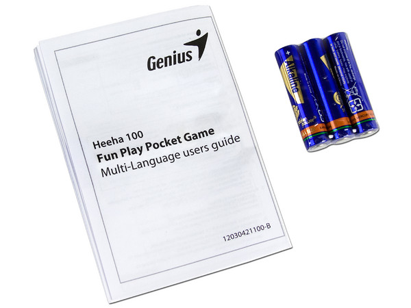 Genius Pocket Game Heeha 100 con 30 juegos a color tipo arcade clásicos instalados.