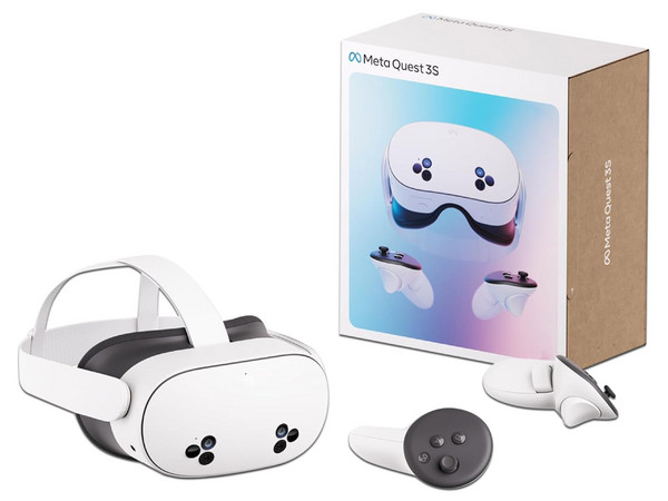 Lentes de Realidad Virtual Meta Quest 3S: Procesador Snapdragon XR2 Gen 2, Almacenamiento de 256GB, Resolución 1832 x 1920, Color Blanco.