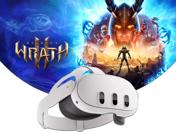 Visor de realidad mixta Meta Quest 3: Asgards Wrath II, 128GB. Color Blanco.