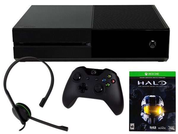 Consola Xbox One, Halo The Master Chief Collection, 500 GB,  incluye control inalámbrico y audífonos.