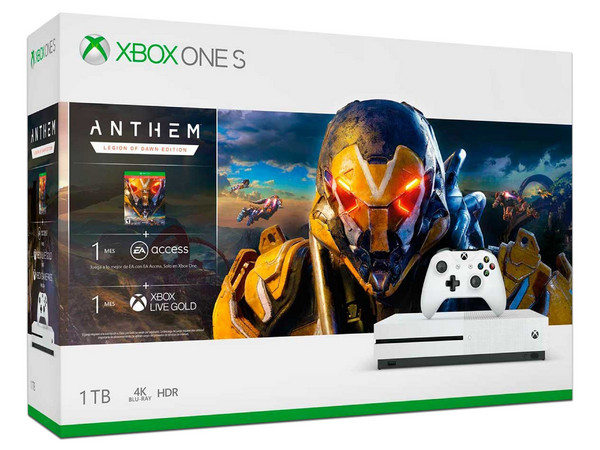 Consola Xbox One S de 1TB Anthem: Legion Of The Dawn Edition.