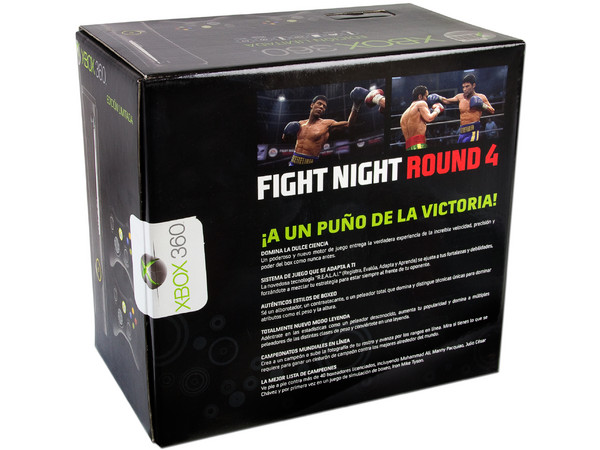 Consola Xbox 360 Edición Elite, Disco Duro de 250GB, 2 controles y 2 Juegos (Fifa Soccer 10 y Fight Night Round 4).