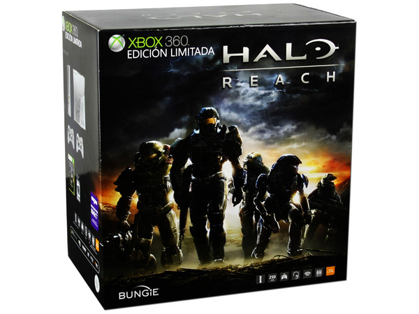 Xbox 360 Slim Halo Reach Console Limited Edition incluye dos controles y juego HALO REACH