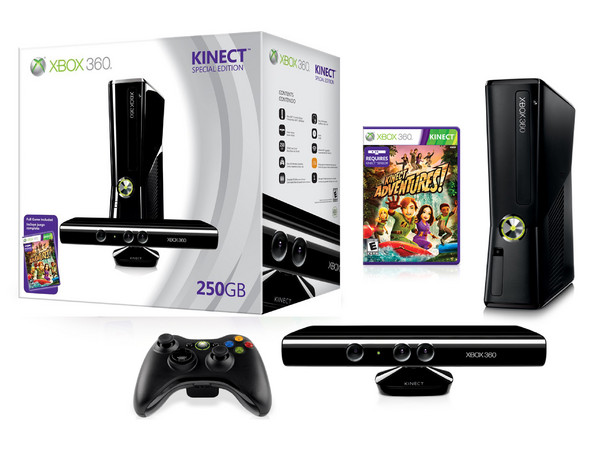 Nueva Xbox 360 con 250 GB, Wi-Fi integrado y Kinect. Color Negra    