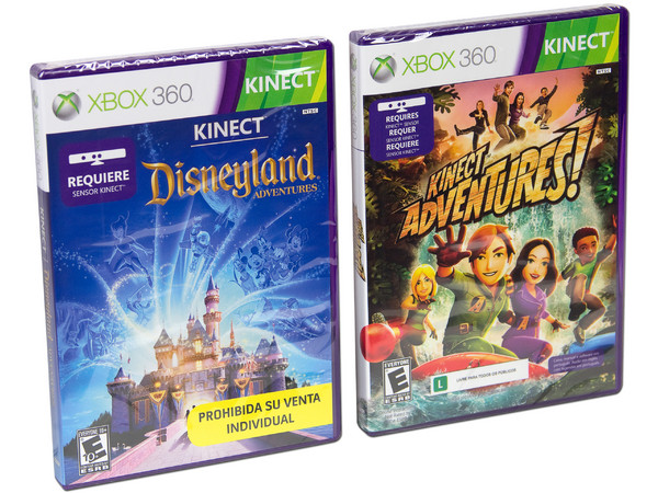 Consola Xbox 360 Slim con Kinect y 4GB de memoria, incluye 2 Juegos, Kinect Disneyland Adventures y Kinect Adventures.