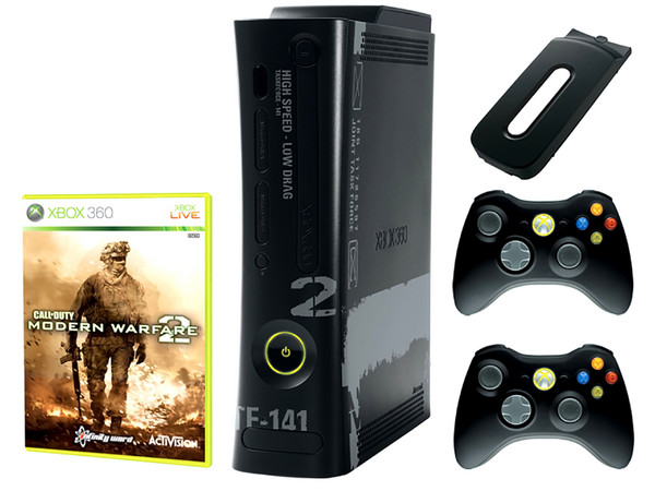 Microsoft Xbox 360 Edición Limitada disco duro de 250GB, Incluye 2 Controles y el juego Call of Duty Modern Warfare 2