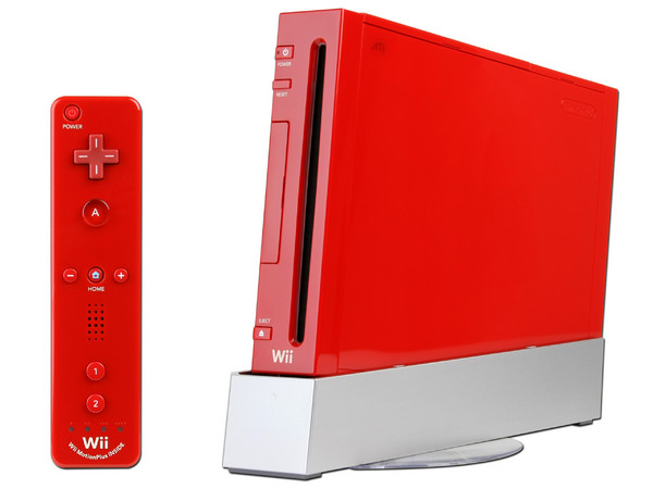 Consola Nintendo Wii  Edición Limitada 25 Aniversario Mario Bros, Roja. Incluye WiiSports+New Super Mario Bros+Wii MotionPlus.   