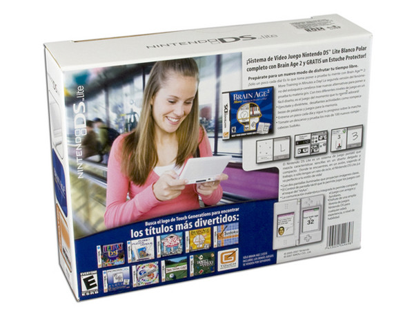 Nintendo DS Lite con  Brain Age 2 y Estuche Protector