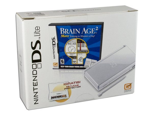 Nintendo DS Lite con  Brain Age 2 y Estuche Protector