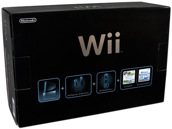 Consola Nintendo Wii Negra. Incluye WiiSports+WiiSports Resort+Wii MotionPlus.