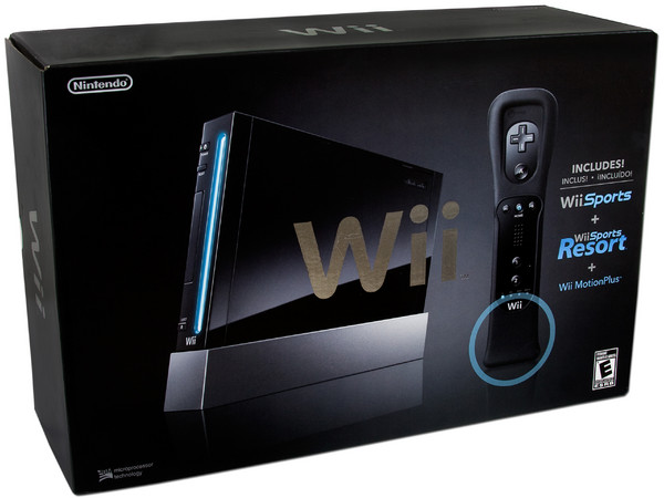 Consola Nintendo Wii Negra. Incluye WiiSports+WiiSports Resort+Wii MotionPlus.