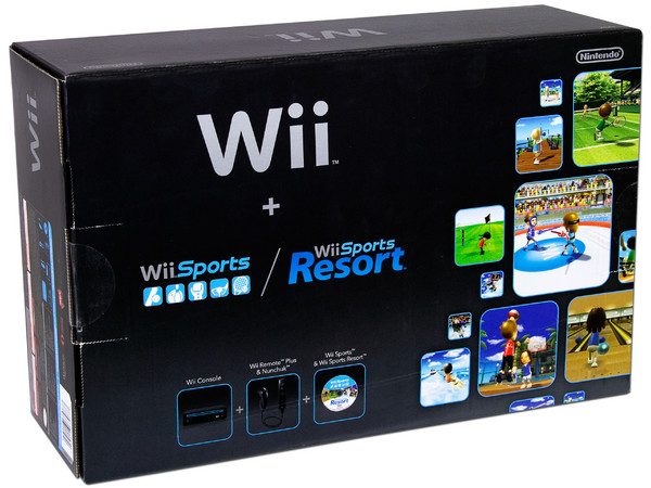 Consola Nintendo Wii Negra. Incluye WiiSports y WiiSports Resort.