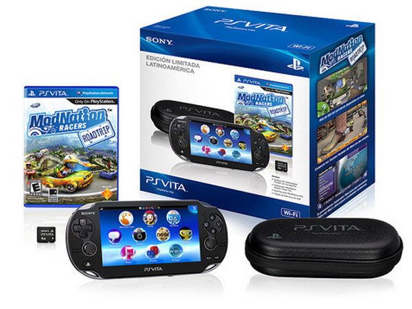 PlayStation Vita Wi-fi Edición Limitada Latinoamérica incluye Estuche Hard Case, Tarjeta de Memoria 4 GB y Juego ModNation Racers: Road Trip.