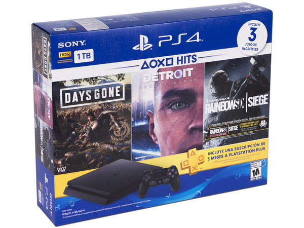 Consola Sony PlayStation 4 de 1TB con 1 control. Megapack de videojuego Days Gone.