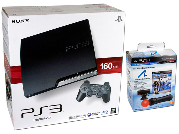 Sony PlayStation 3 Slim de 160GB con Kit PlayStation Move
